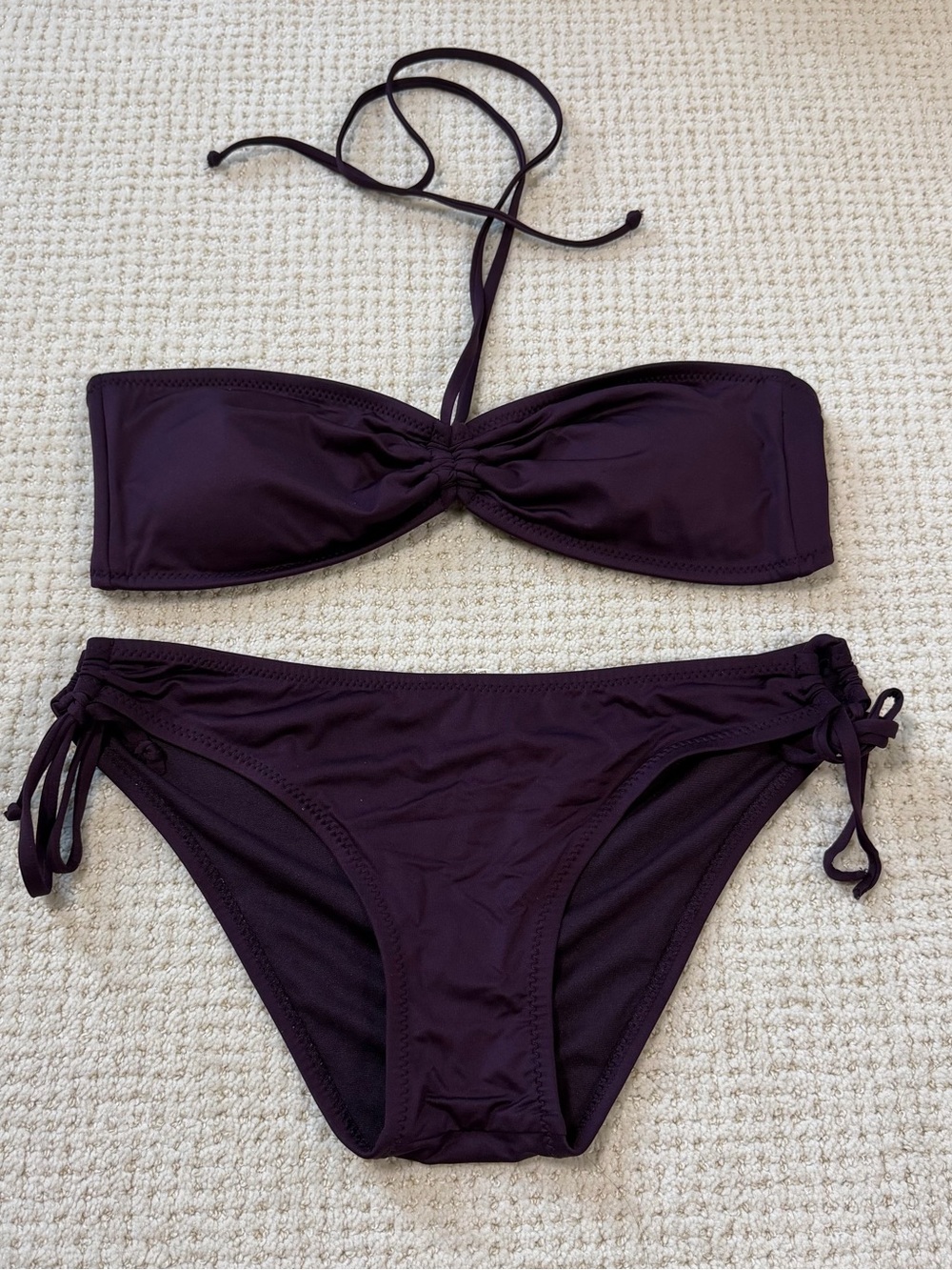 Mossimo Supply Co. Bandeau Bikini Set in Plum